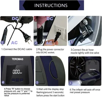 Teromas ‎TMS-3015 Tire Inflator Air Compressor