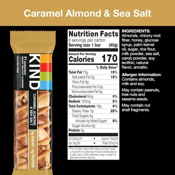 Caramel Almond & Sea Salt Healthy Snacks Bars (12-Count)