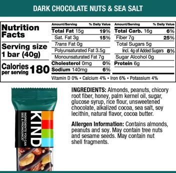 Caramel Almond & Sea Salt Healthy Snacks Bars (12-Count)