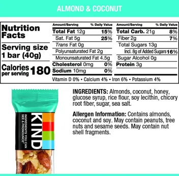 Caramel Almond & Sea Salt Healthy Snacks Bars (12-Count)