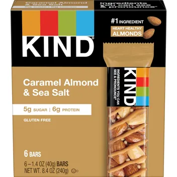 Caramel Almond & Sea Salt Healthy Snacks Bars (12-Count)