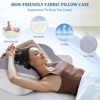 W-Shaped Cervical Memory Foam Pillow