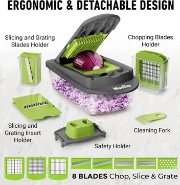 Mueller Pro-Series 10-in-1 8-Blade Vegetable Chopper