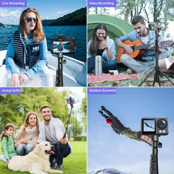 62" Fugetek Selfie Stick Tripod Aluminum Stand w/ Bluetooth Remote