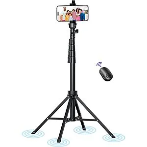 62" Fugetek Selfie Stick Tripod Aluminum Stand w/ Bluetooth Remote