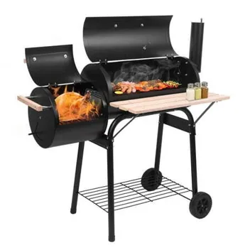 Zimtown BBQ Charcoal Grill Barbecue Pit with Offset Smoker