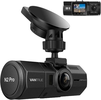 Vantrue N2 Pro 1080p Front & Inside Dual Lens Dash Cam w/ Sony Sensor & IR Night Vision (Great for Uber & Lyft)