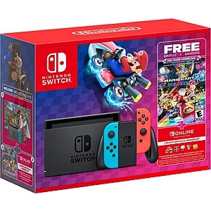 Switch Mario Kart 8 Deluxe Bundle (Full Game Download + 3 Mo. Switch Online Membership Included) Multi