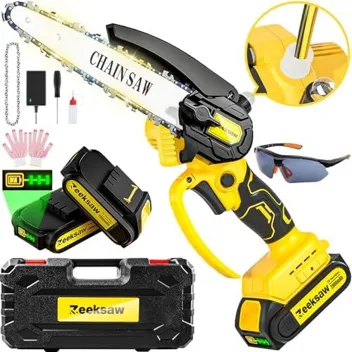 Zeeksaw 6" 21V Auto Oiler Mini Electric Chainsaw Kit