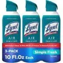 [S&S]: 10-Oz Lysol Air Sanitizer Spray (Simple Fresh)