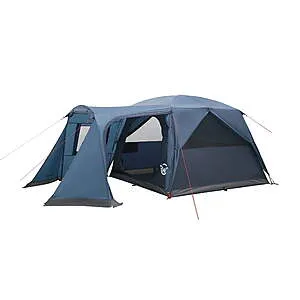 4-Person Moosejaw Tent w/ Fiberglass or Aluminum Poles, Full Fly & Vestibule (Steel Blue)