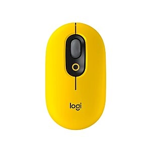 POP Mouse, Wireless Mouse with Customizable Emojis, SilentTouch Technology, Precision/Speed Scroll, Compact Design, Bluetooth, OS Compatible - Blast Yellow