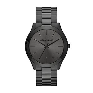 Michael Kors 44mm Slim Runway Stainless Steel Quartz Watch (Slim Black)