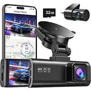 Dash Cam Front Rear, 4K/2.5K Full HD Dash Camera for Cars