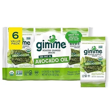 Gimme Sea Salt Organic & Avocado Oil Roasted Seaweed Sheets (6-Count)