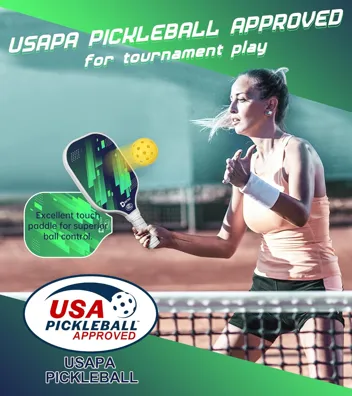 Doctext USAPA Compliant Pickleball Set w/ 2x Paddles, 4x Balls