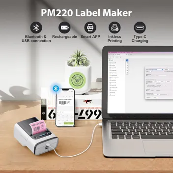 PM220 Bluetooth Thermal Label Maker (0.91"-2.12")