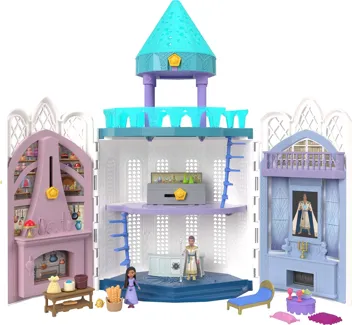 Disney Wish Rosas Castle Dollhouse Playset w/ 2 Posable Mini Dolls