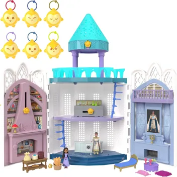 Disney Wish Rosas Castle Dollhouse Playset w/ 2 Posable Mini Dolls