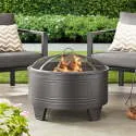 Better Homes & Gardens 26" Damon Deep Bowl Wood Burning Steel Fire Pit You