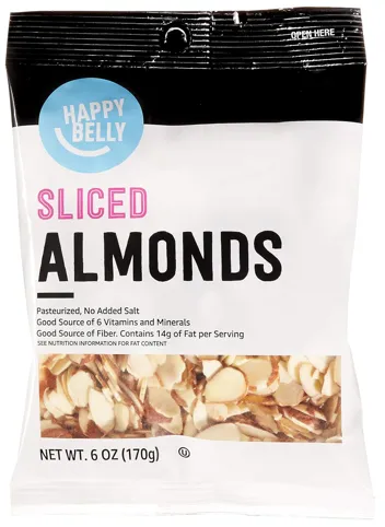 Amazon Happy Belly Sliced Almonds 12 Ounce