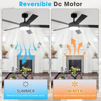 IHomeAdore Indoor/Outdoor 60" Reversible DC Motor Ceiling Fan Light