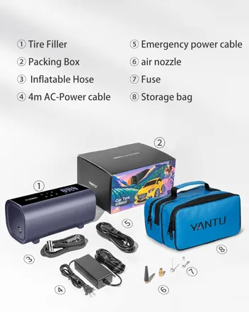 Yantu A22 12V DC 150 PSI Dual Cylinder Tire Inflator