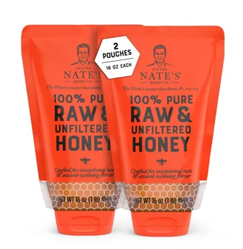 Nate's 100% Pure, Raw & Unfiltered Honey -32oz. 7.93 with Prime Shipping