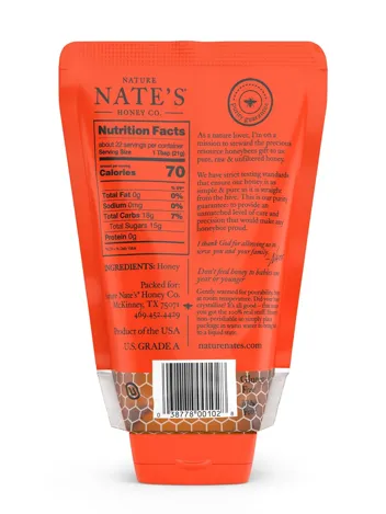 Nate's 100% Pure, Raw & Unfiltered Honey -32oz. 7.93 with Prime Shipping