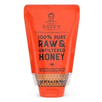 Nate's 100% Pure, Raw & Unfiltered Honey -32oz. 7.93 with Prime Shipping