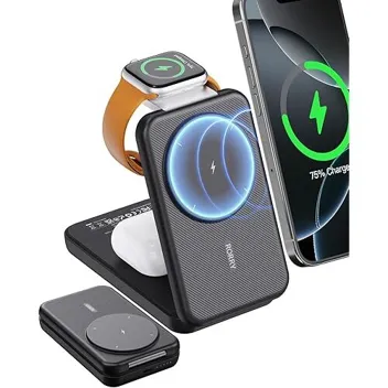 Rorry 3-in-1 10000mAh Power Bank MagSafe Wireless Charging Station