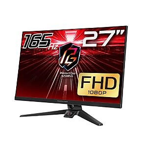 27" ASRock Phantom 1080p 165Hz 1ms FreeSync Gaming Monitor