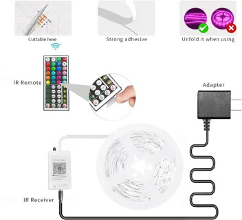 100ft LED Strip Light With RGB Music Sync , almost !