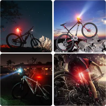 Kaslight 8-LED 8000LM 10000mAh Bike Lights w/ Rear Tail Lights