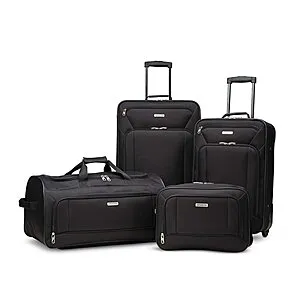 4-Piece American Tourister Fieldbrook XLT Softside Upright Luggage Set