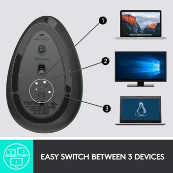 MX Vertical Advanced Ergonomic Wireless Mouse w/ Flow & Cross Computer Control
