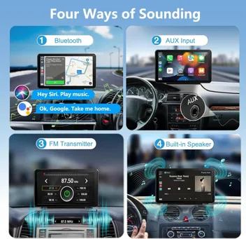 Q7 7" Apple CarPlay & Android Auto Portable Car Stereo