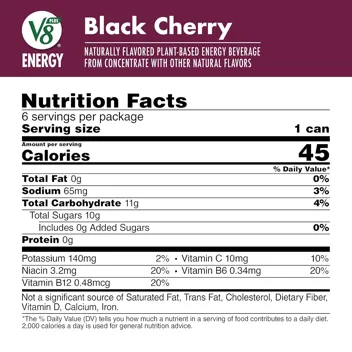 Energy 8oz Black Cherry Juice Energy Drink
