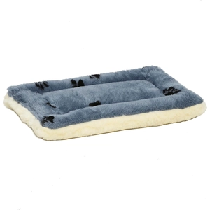 17" x 11" MidWest Homes Reversible Paw Print Pet Bed (Blue / White)