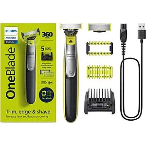 OneBlade 360 Face + Body Rechargeable Electric Shaver & Trimmer