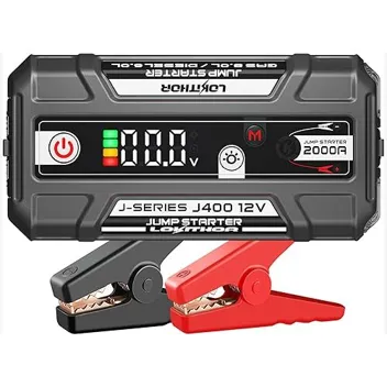 Lokithor 2000A 12V Portable Lithium Car Battery Jump Starter (Up to 8L Gas Engine)