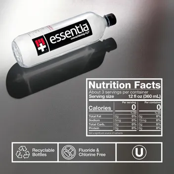 Essentia Water 1.25L Ionized Alkaline Water Bottles