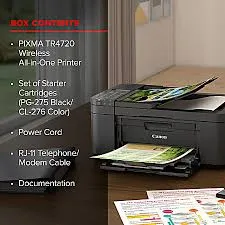 PIXMA TR4720 Wireless All-In-One Inkjet Printer - Black