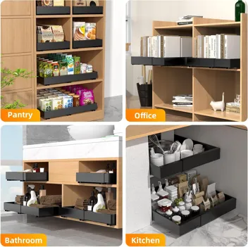 12.2"-19.7" Expandable Sliding Pull Out Cabinet Organizer