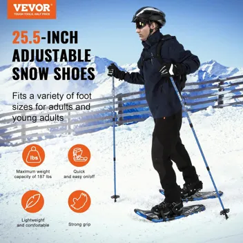 Vevor 25" Snowshoes with Trekking Poles