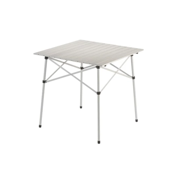 Compact 27.6" W x 27.6" L Roll-Top Aluminum Adult Camping Table with Carry Bag