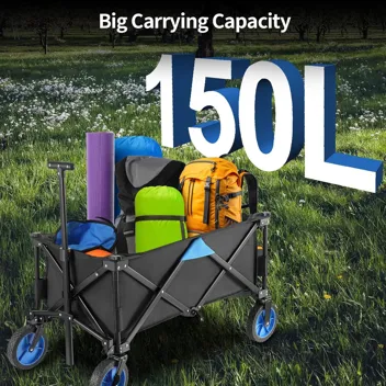 Xilpo 36.4" x 19.8" x 24" 150L Collapsable 600D Oxford Fabric Wagon Cart (Up to 300lbs)