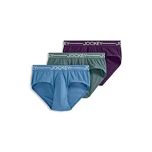 Underwear Organic Cotton Stretch Brief (Winter Blue/Aged Spruce/Deep Plum)