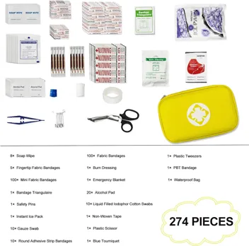 Yiderbo Emegency Travel Essentials First Aid Kit (275-Pieces)