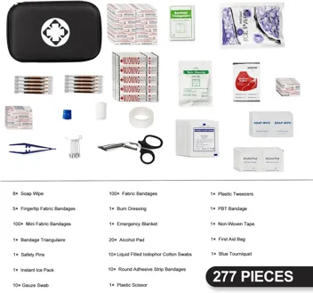 Yiderbo Emegency Travel Essentials First Aid Kit (275-Pieces)